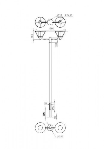 Наземный фонарь Muse 650-42/b-03