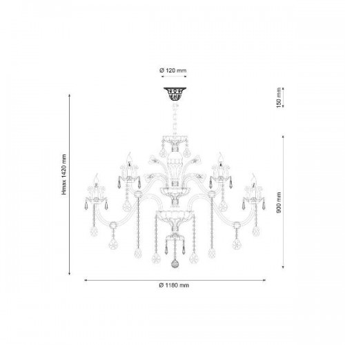 Подвесная люстра Ashanti Ashanti 1250.18 clear