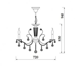 Подвесная люстра Marlin FR1130-PL-08-G