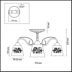 Потолочная люстра Veva 3003/3C