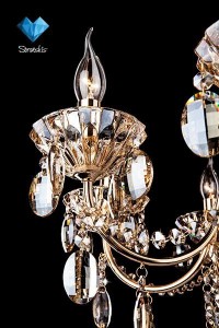 Подвесная люстра 10025 10025/8 золото/тонированный хрусталь Strotskis