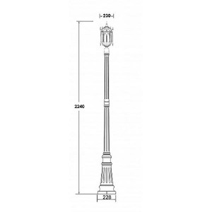 Наземный фонарь 89909L Bl