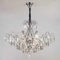 Подвесная люстра Crystal 10080/12 хром/прозрачный хрусталь Strotskis