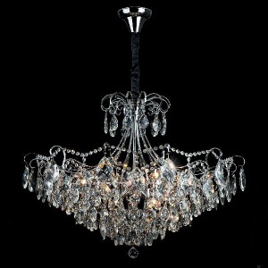 Подвесная люстра Crystal 10080/12 хром/прозрачный хрусталь Strotskis