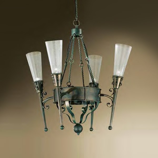 Подвесная люстра Fiaccole 6231/4 V0007 Подвесная люстра Fiaccole 6231/4 V0007