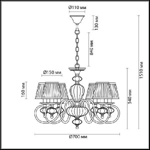 Подвесная люстра Medea 4186/6
