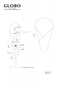 Торшер Ling 5927