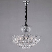 Подвесная люстра Crystal 10080/6 хром/прозрачный хрусталь Strotskis