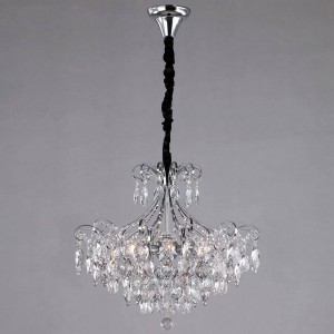 Подвесная люстра Crystal 10080/6 хром/прозрачный хрусталь Strotskis