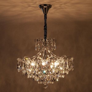 Подвесная люстра Crystal 10080/6 хром/прозрачный хрусталь Strotskis