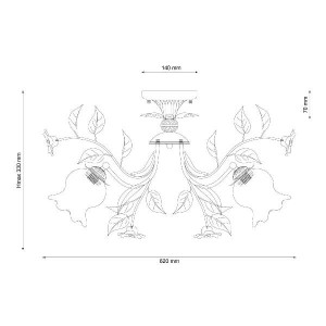 Потолочная люстра Fiori Di Rose Fiori di rose 114.3