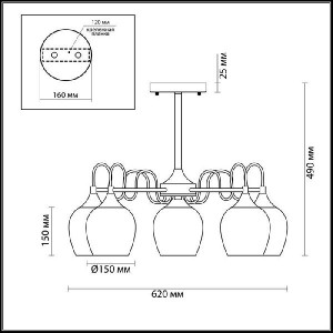 Потолочная люстра Megan 3777/5C