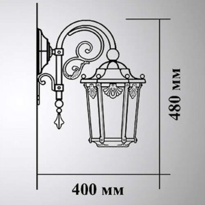 Настенный фонарь уличный Ретро 35-001-ЧЗ