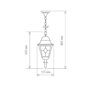 Уличный светильник подвесной Vega черное золото Vega H черное золото
