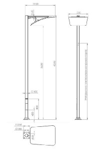 Столб Sky 560-31/w (одноголовый)