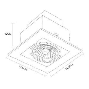 Точечный светильник Cardani Medio A5930PL-1BK