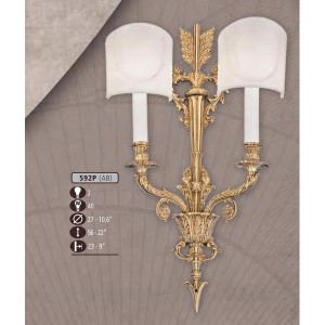 Бра 592P 592P/2 AB CREAM SHADE