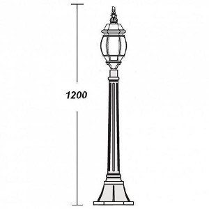 Наземный фонарь 83407S Bl