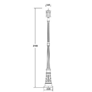 Наземный фонарь 89909S Bl