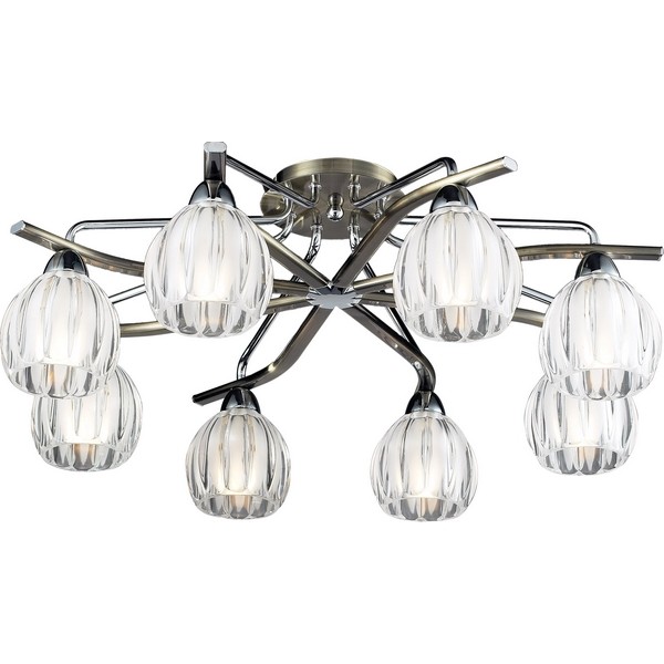 Потолочная люстра 404 404-08-13 chrome + antique brass Потолочная люстра 404 404-08-13 chrome + antique brass