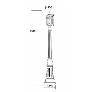 Наземный фонарь 89911L Bl
