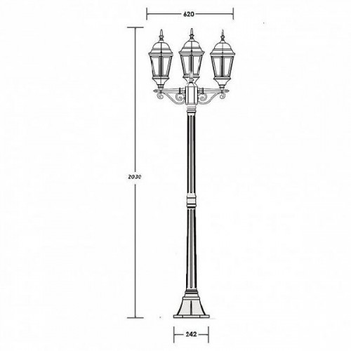 Наземный фонарь  91408L B Gb