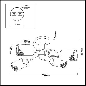 Потолочная люстра Citadella 3012/4C