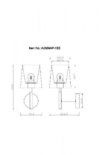 Бра Rodos A2589AP-1SS