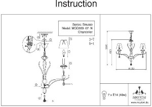 Подвесная люстра Smusso MOD560-07-N