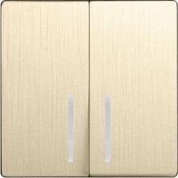 Выключатель Шампань рифленый WL10-SW-2G-2W-LED