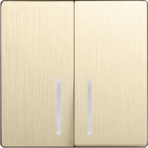 Выключатель Шампань рифленый WL10-SW-2G-2W-LED