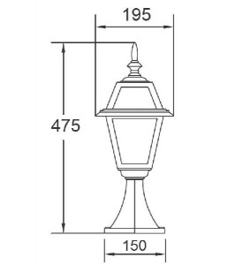 Наземный фонарь 91104 lgG Bl