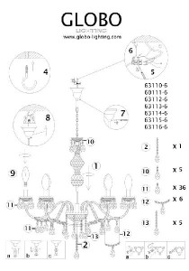 Подвесная люстра Cuimbra 63116-6
