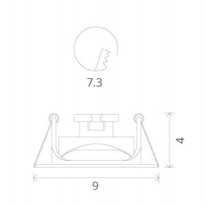 Точечный светильник Accento A3219PL-1SS