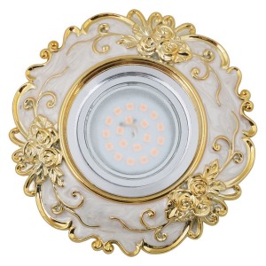 Точечный светильник Arno DLS-A105 GU5.3 CHROME/BEIGE+GOLD