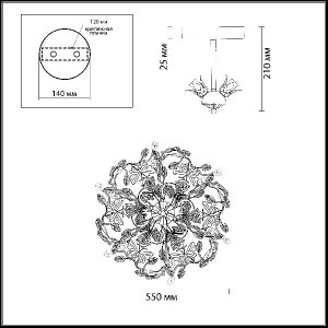 Потолочная люстра Arelata 2584/3