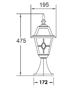 Наземный фонарь 91104 lgY Bl