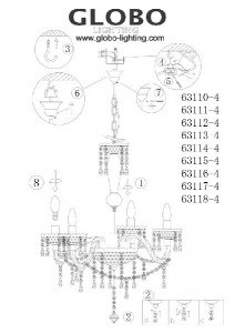 Подвесная люстра Cuimbra 63117-4