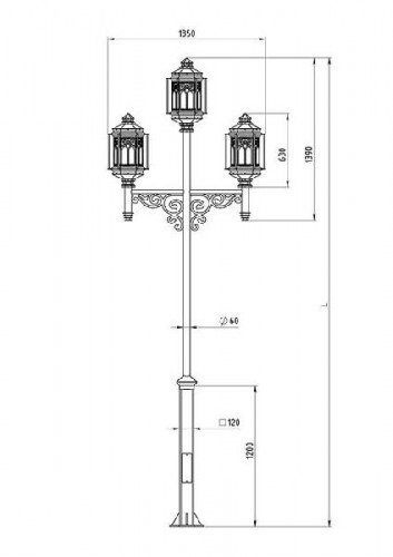 Наземный фонарь Palazzo 530-43/b-50