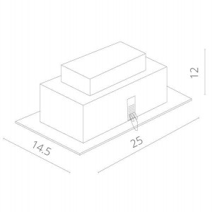 Точечный светильник Cardani Medio A5930PL-2SI