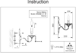 Бра Bellona ARM386-01-W
