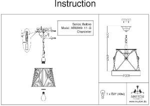 Подвесной светильник Lea ARM369-11-G