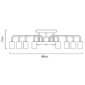 Потолочная люстра Gelo A6001PL-9BK