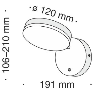 Бра Fad MOD070WL-L8B3K