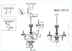 Подвесная люстра Catalina 1371/5