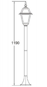 Наземный фонарь 91106 lgG Bl