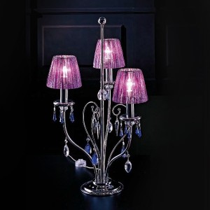 Интерьерная настольная лампа VIOLET 118L02 Chrome violet Sw