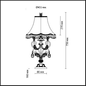 Интерьерная настольная лампа Ponga 2431/1T