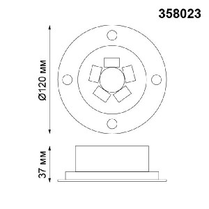 Встраиваемый светильник уличный Solar 358023