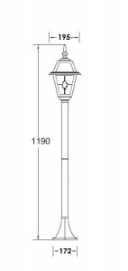 Наземный фонарь 91106 lgY Bl
